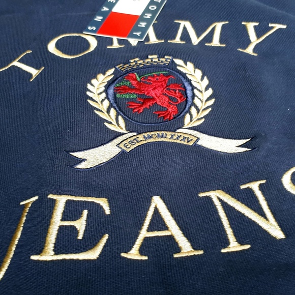 Tommy Jeans Crew Neck Navy Blue NWT XXL - Picture 6 of 8